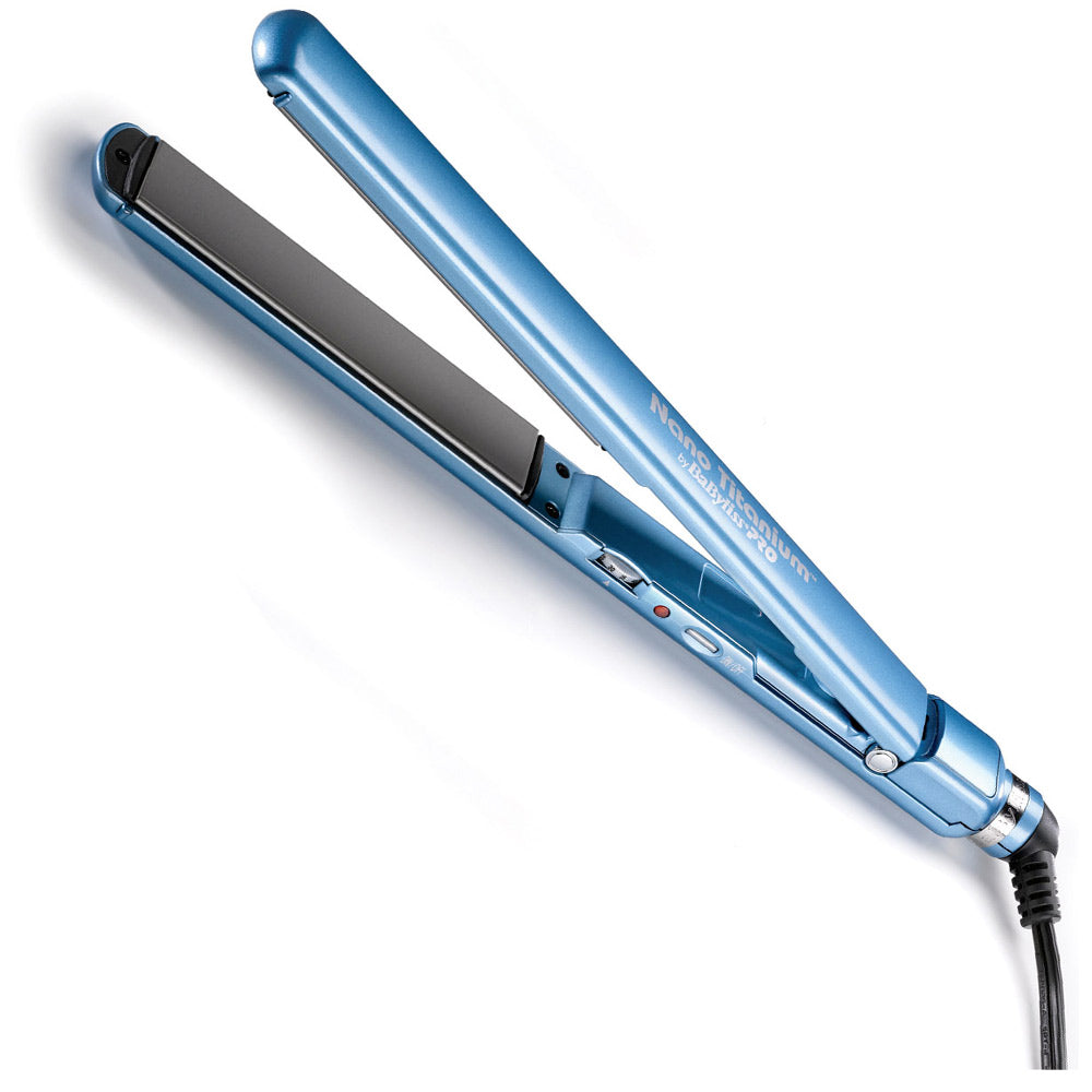 BaBylissPRO Nano Titanium Flat Iron 1" - Ultra-Slim - Extra-long Plates - Titanium Ceramic
